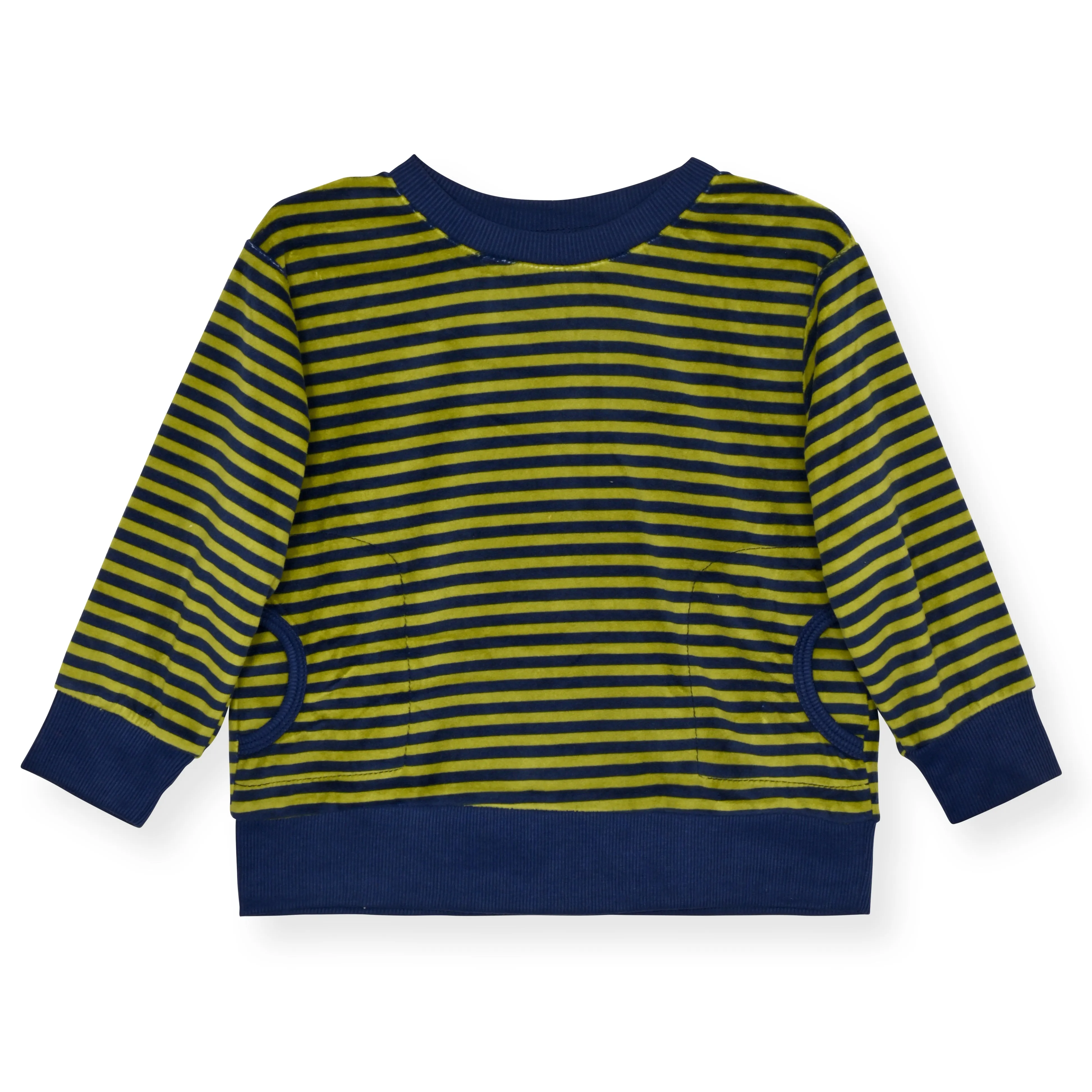 2-Piece Boys Velour Pajama Sets- Stripes, Green & Blue Pajama Sets for Toddlers & Boys