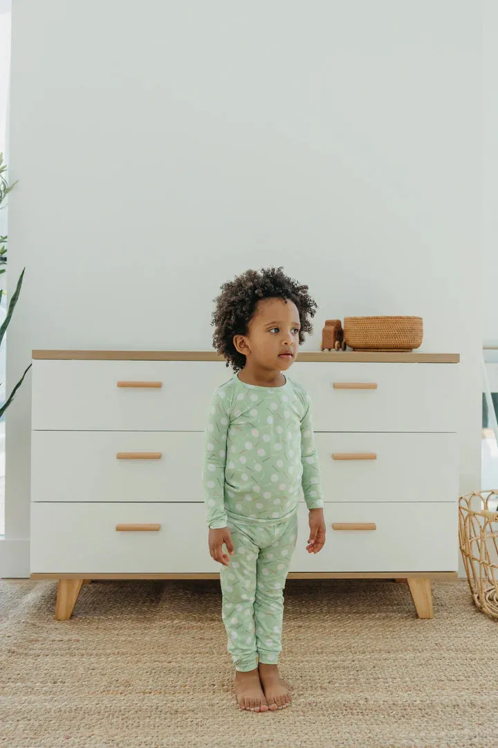 2 Piece Long Sleeve Pajama Set in Bogey by Copper Pearl