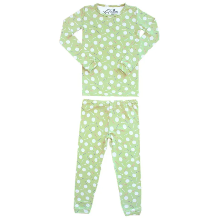 2 Piece Long Sleeve Pajama Set in Bogey by Copper Pearl