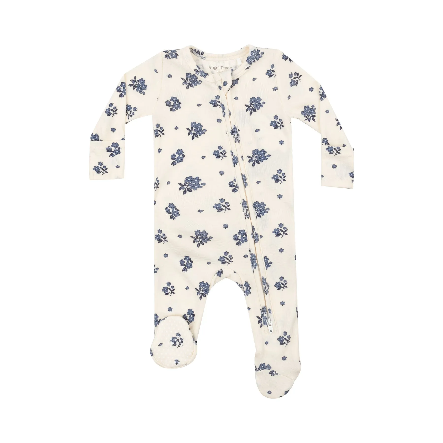 2 Way Ruffle Back Zipper Footie - Petite Bouquet by Angel Dear