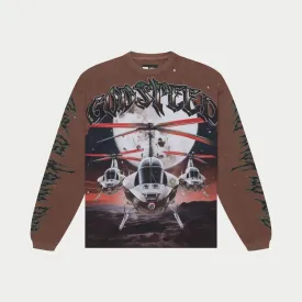 Air Strike LS T-shirt (Mocha) - GASLSTEEMCH
