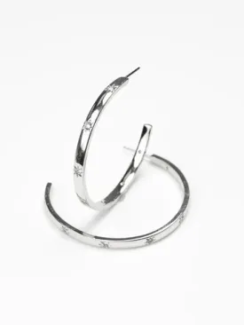 ANDERS LARGE SILVER HOOPS