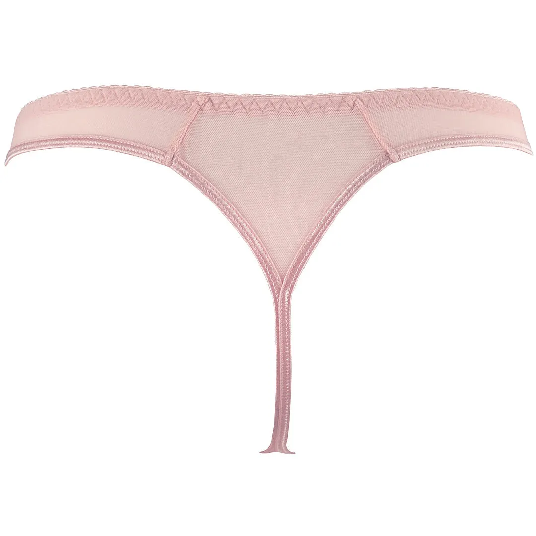 Axami Copper Rose Sheer Mesh Thong Panty