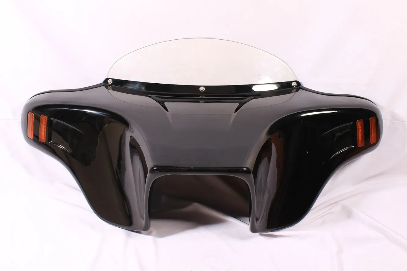 BATWING FAIRING WINDSHIELD TRIUMPH ROCKET III TOURING 2008-2017  CUTOUT PAINTED AMBER