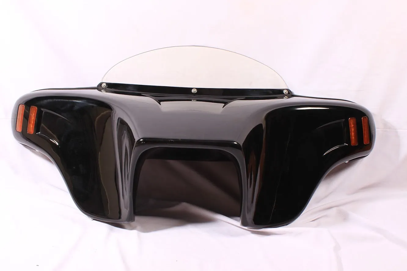 BATWING FAIRING WINDSHIELD TRIUMPH ROCKET III TOURING 2008-2017  CUTOUT PAINTED AMBER