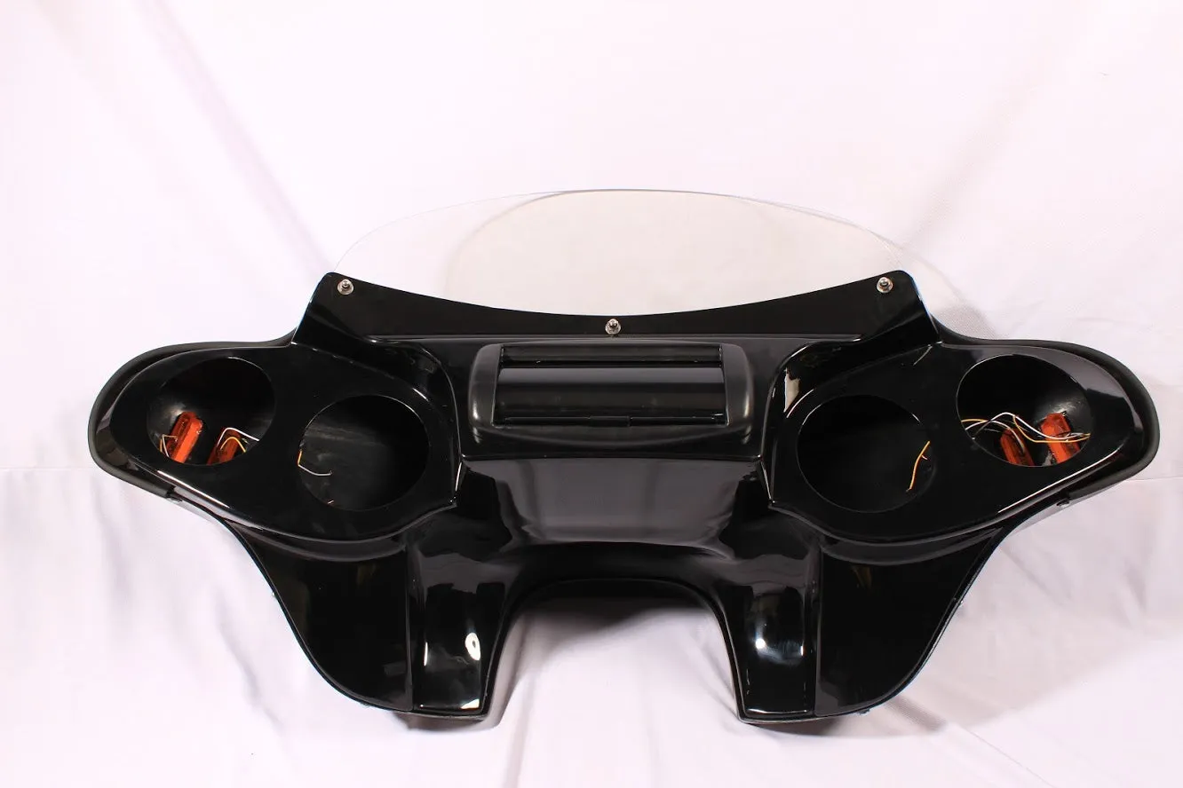 BATWING FAIRING WINDSHIELD TRIUMPH ROCKET III TOURING 2008-2017  CUTOUT PAINTED AMBER