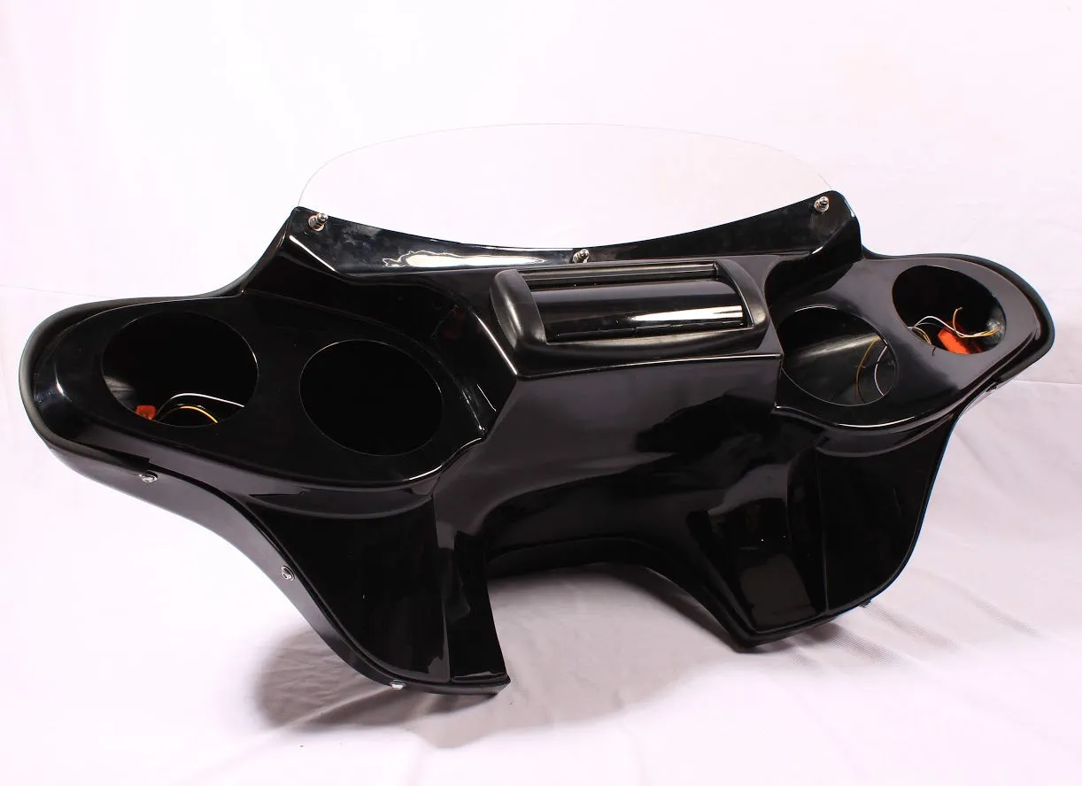 BATWING FAIRING WINDSHIELD TRIUMPH ROCKET III TOURING 2008-2017  CUTOUT PAINTED AMBER