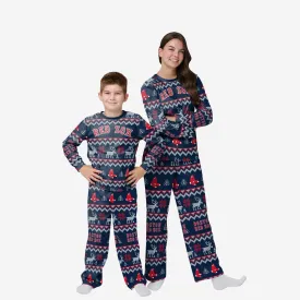 Boston Red Sox Youth Ugly Pattern Family Holiday Pajamas