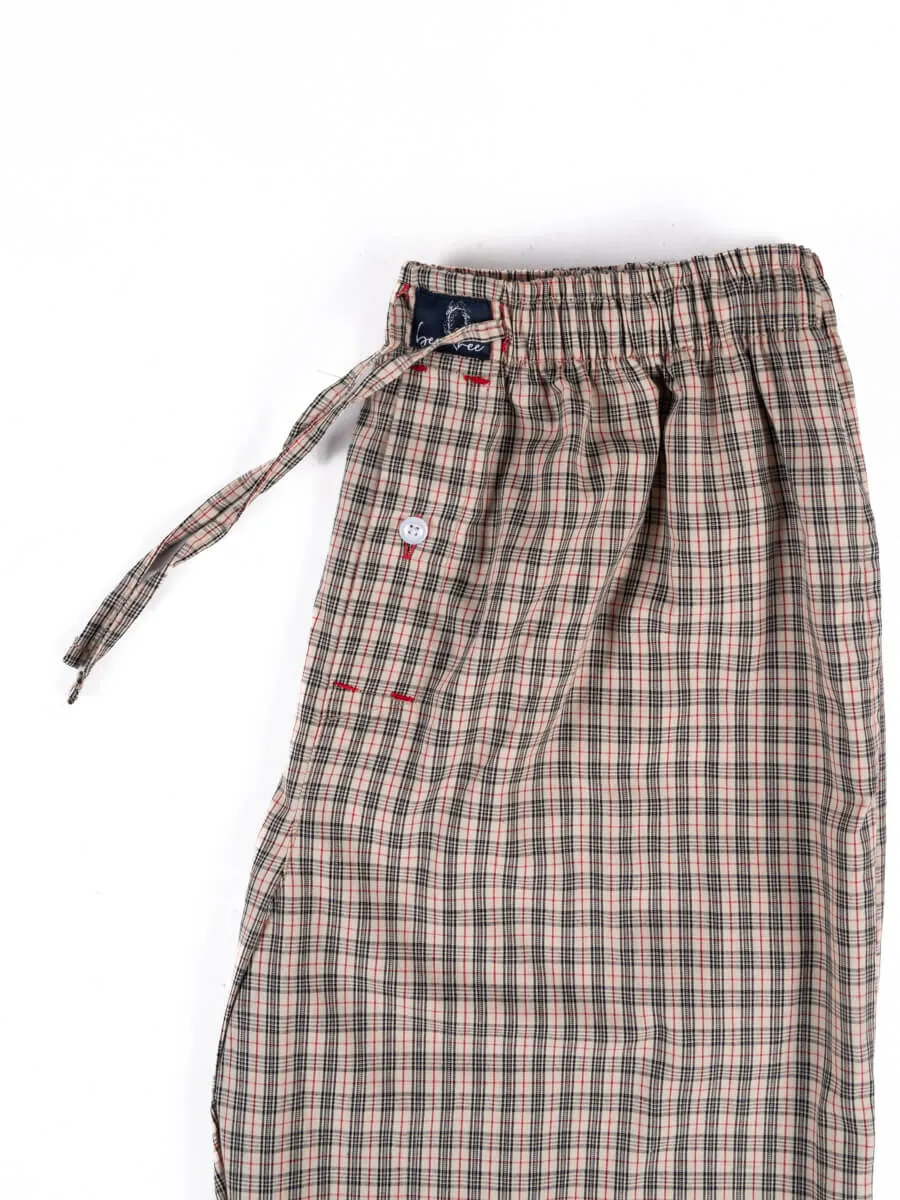 Brown Red Premium Cotton Blend Pajama
