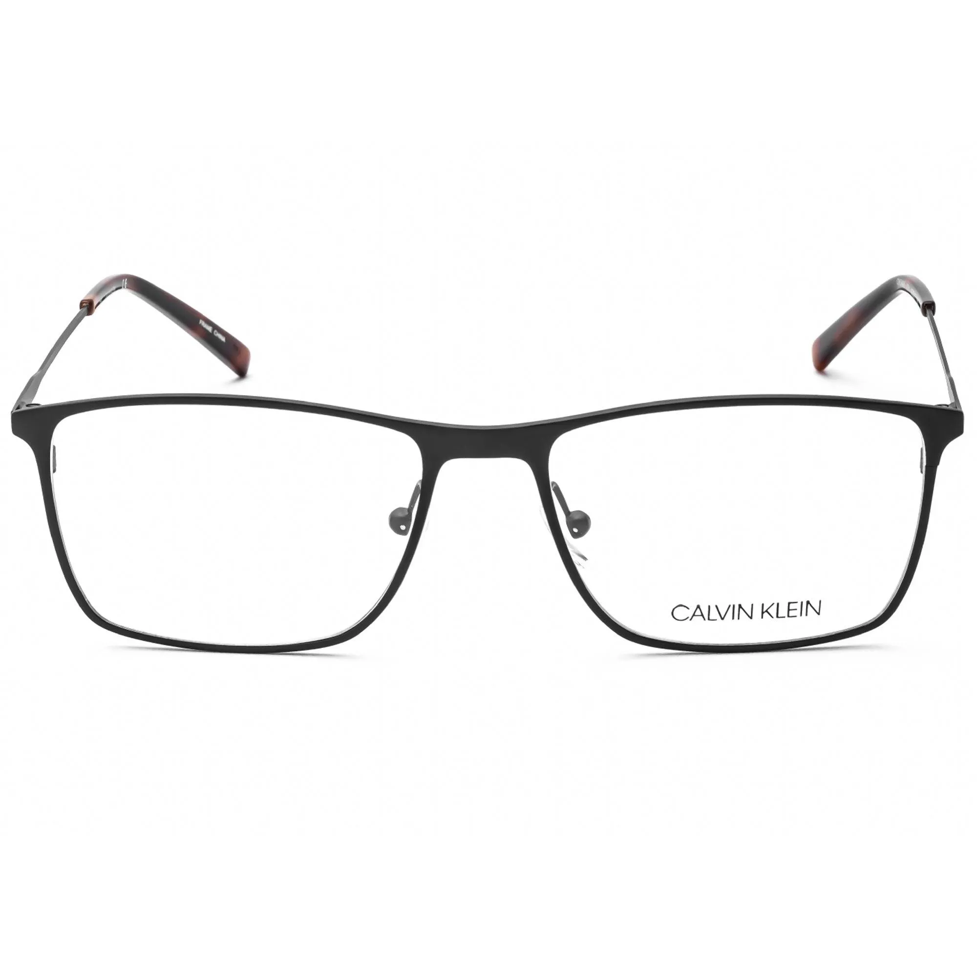 Calvin Klein Men's Eyeglasses - Black Rectangular Metal Full Rim Frame | CK5468 001
