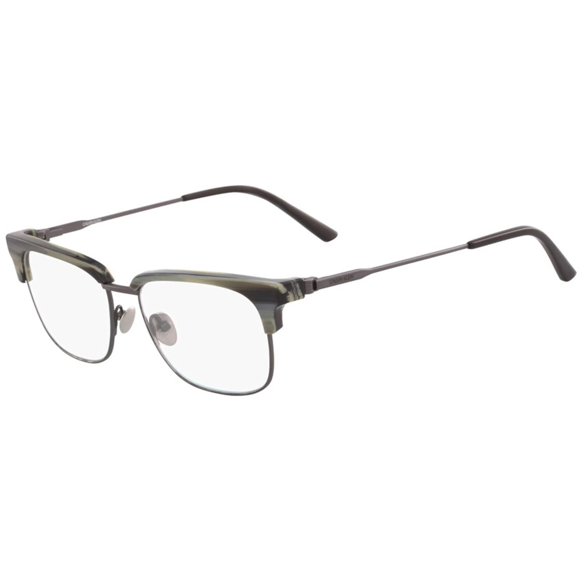 Calvin Klein Men's Eyeglasses - Charcoal Horn Metal Frame | CALVIN KLEIN CK18124 018