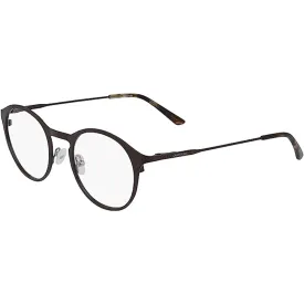 Calvin Klein Men's Eyeglasses - Matt Dark Brown Metal Round | CALVIN KLEIN CK20112 201