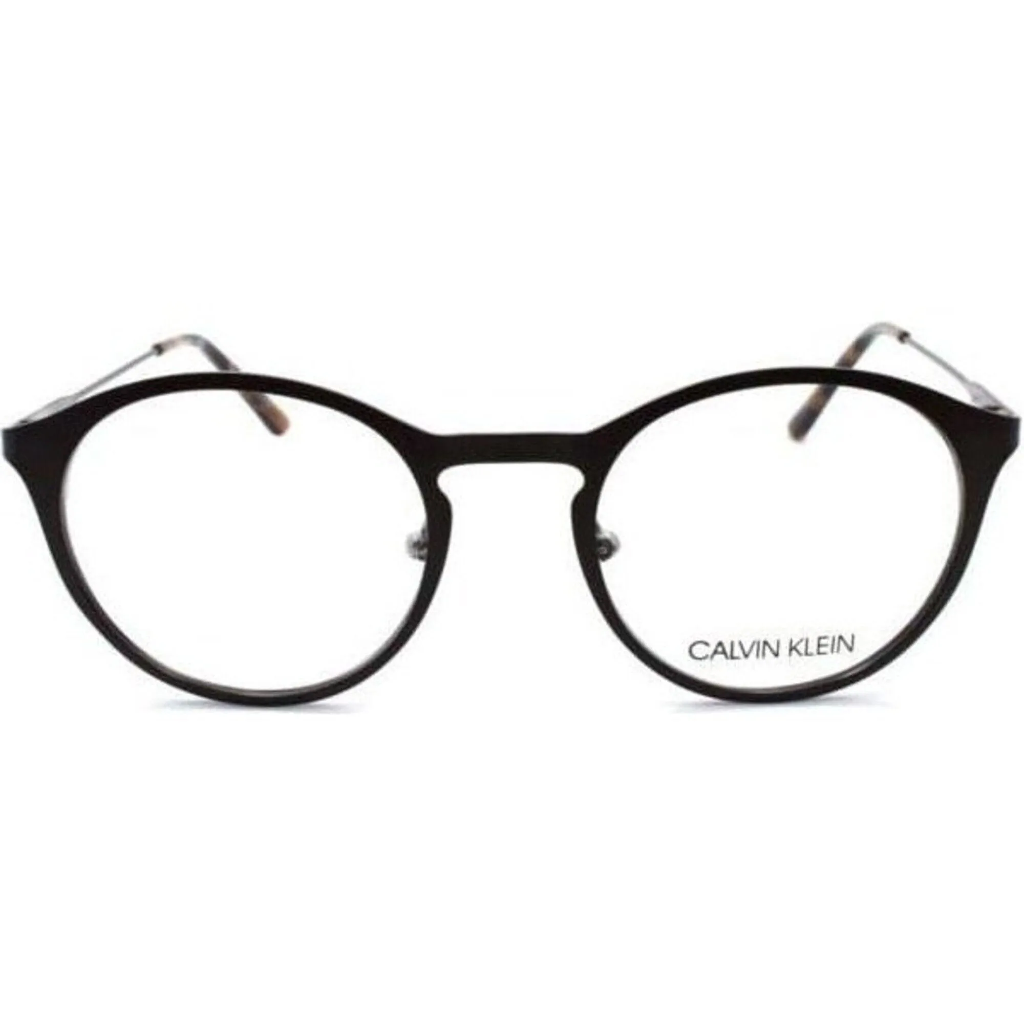 Calvin Klein Men's Eyeglasses - Matt Dark Brown Metal Round | CALVIN KLEIN CK20112 201