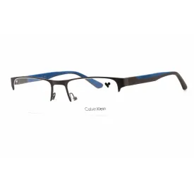 Calvin Klein Men's Eyeglasses - Matte Brown Half Rim Frame Clear Lens | CK21304 201