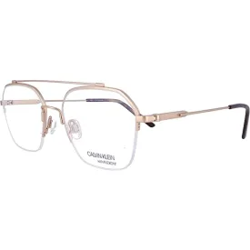 Calvin Klein Men's Eyeglasses - Satin Light Gold Square | CALVIN KLEIN CK19143F 716
