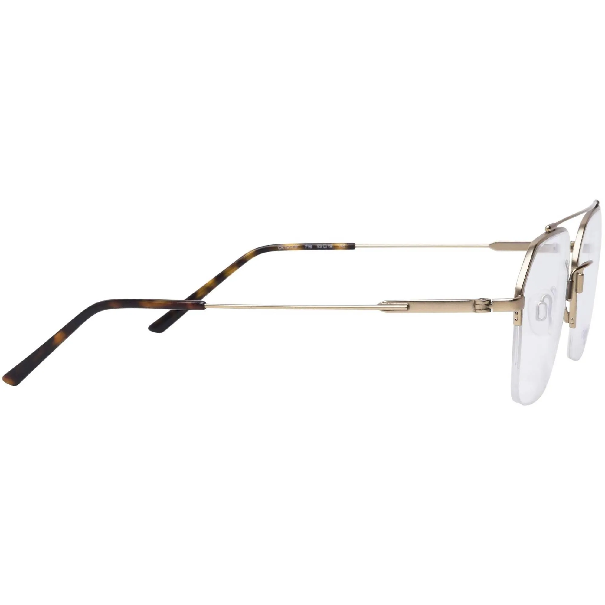 Calvin Klein Men's Eyeglasses - Satin Light Gold Square | CALVIN KLEIN CK19143F 716