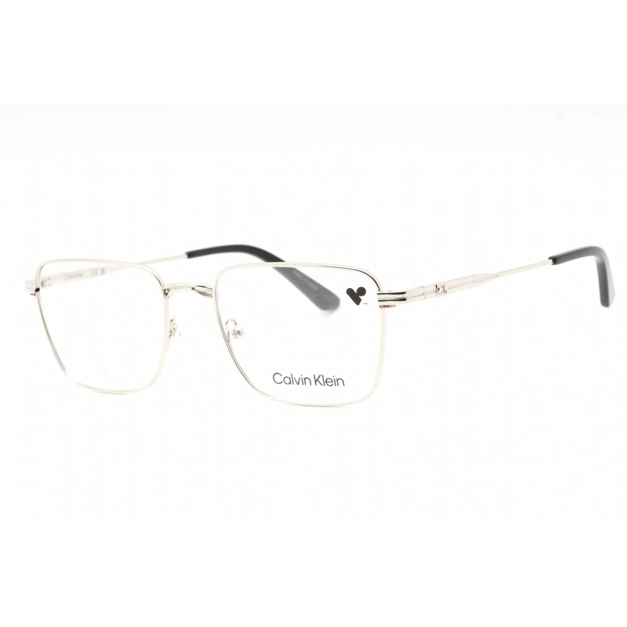 Calvin Klein Men's Eyeglasses - Silver Metal Square Full Rim Frame | CK23104 045