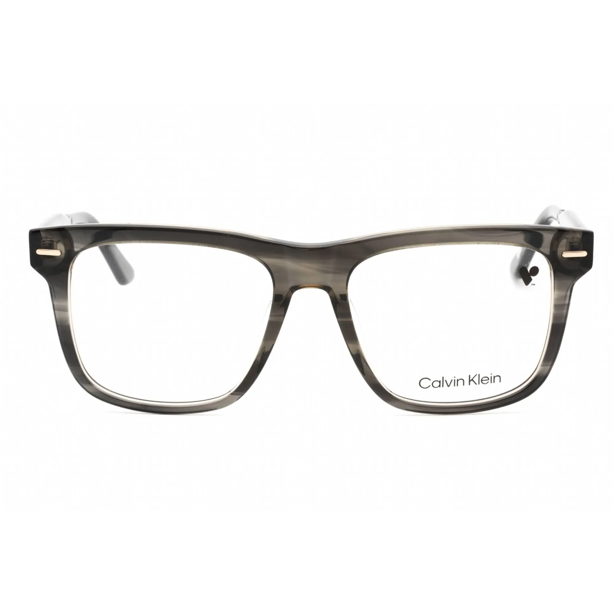 Calvin Klein Men's Eyeglasses - Striped Grey Full Rim Rectangular Frame | CK22538 023