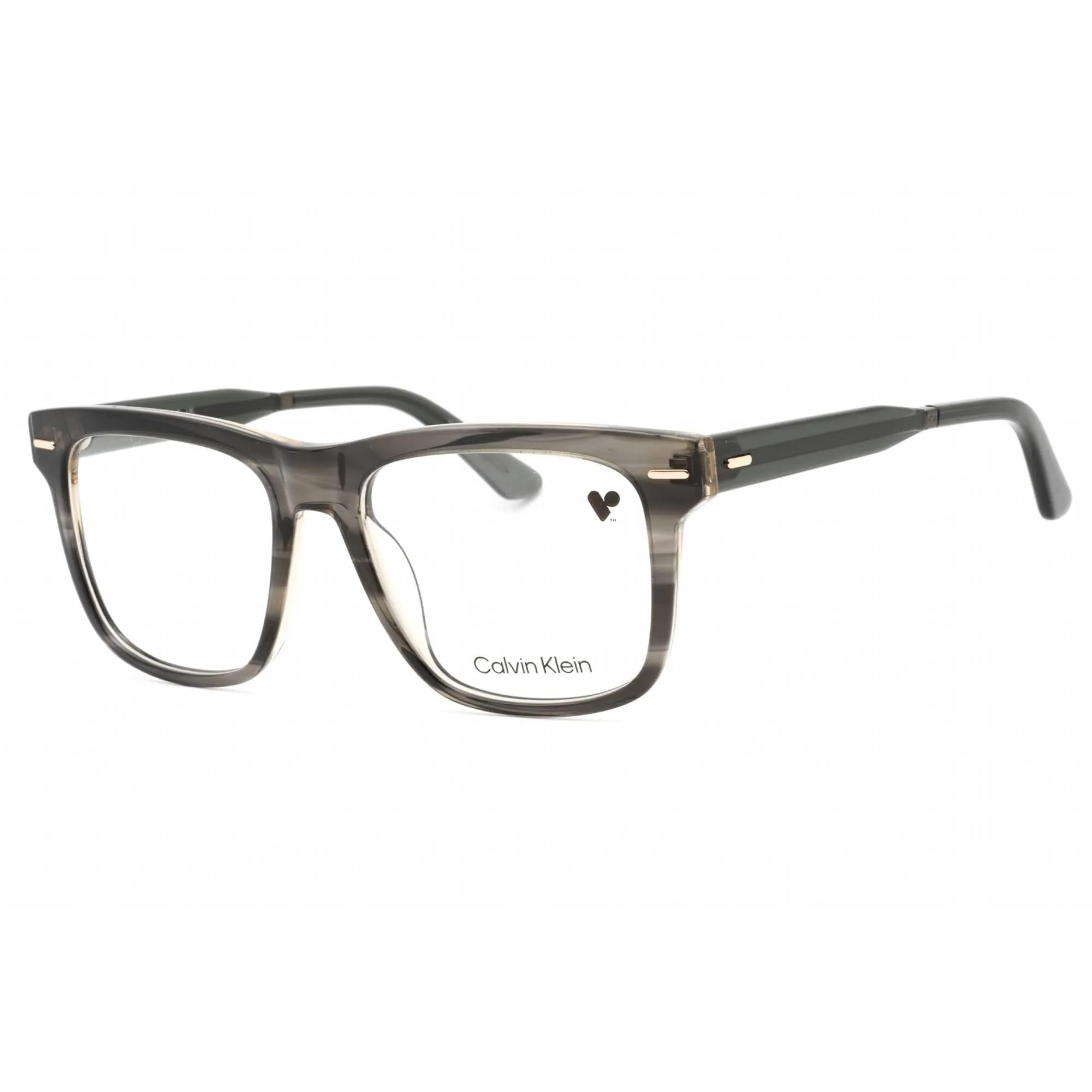 Calvin Klein Men's Eyeglasses - Striped Grey Full Rim Rectangular Frame | CK22538 023