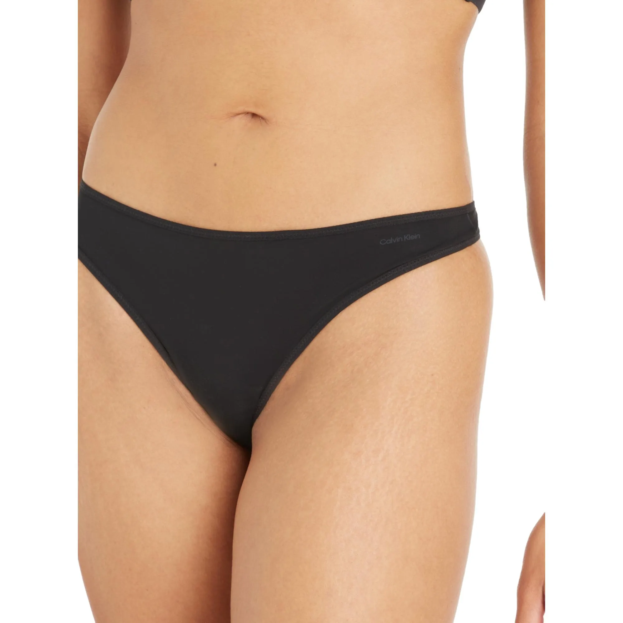 Calvin Klein Sheer Marquisette Thong - Black