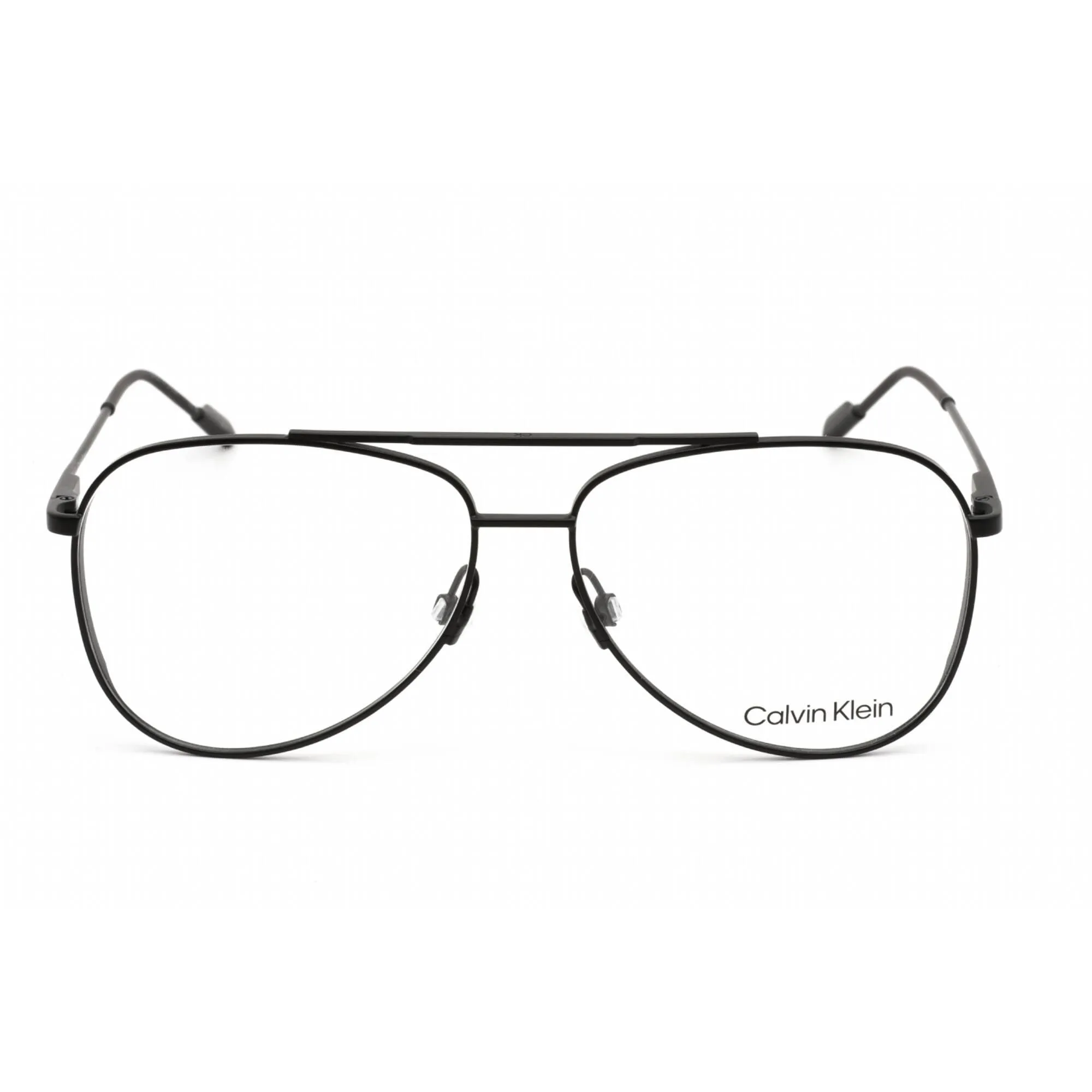 Calvin Klein Unisex Eyeglasses - Matte Black Metal Aviator Shape Frame | CK21100 001