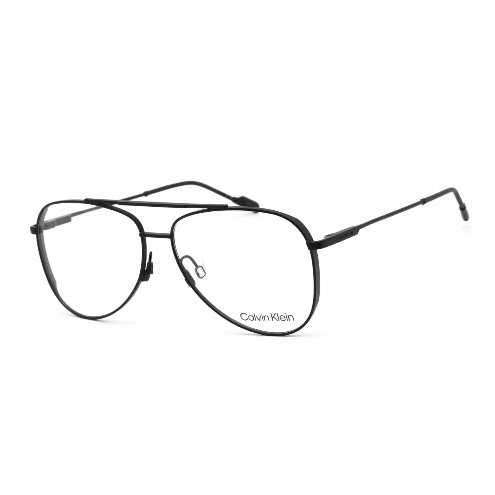 Calvin Klein Unisex Eyeglasses - Matte Black Metal Aviator Shape Frame | CK21100 001
