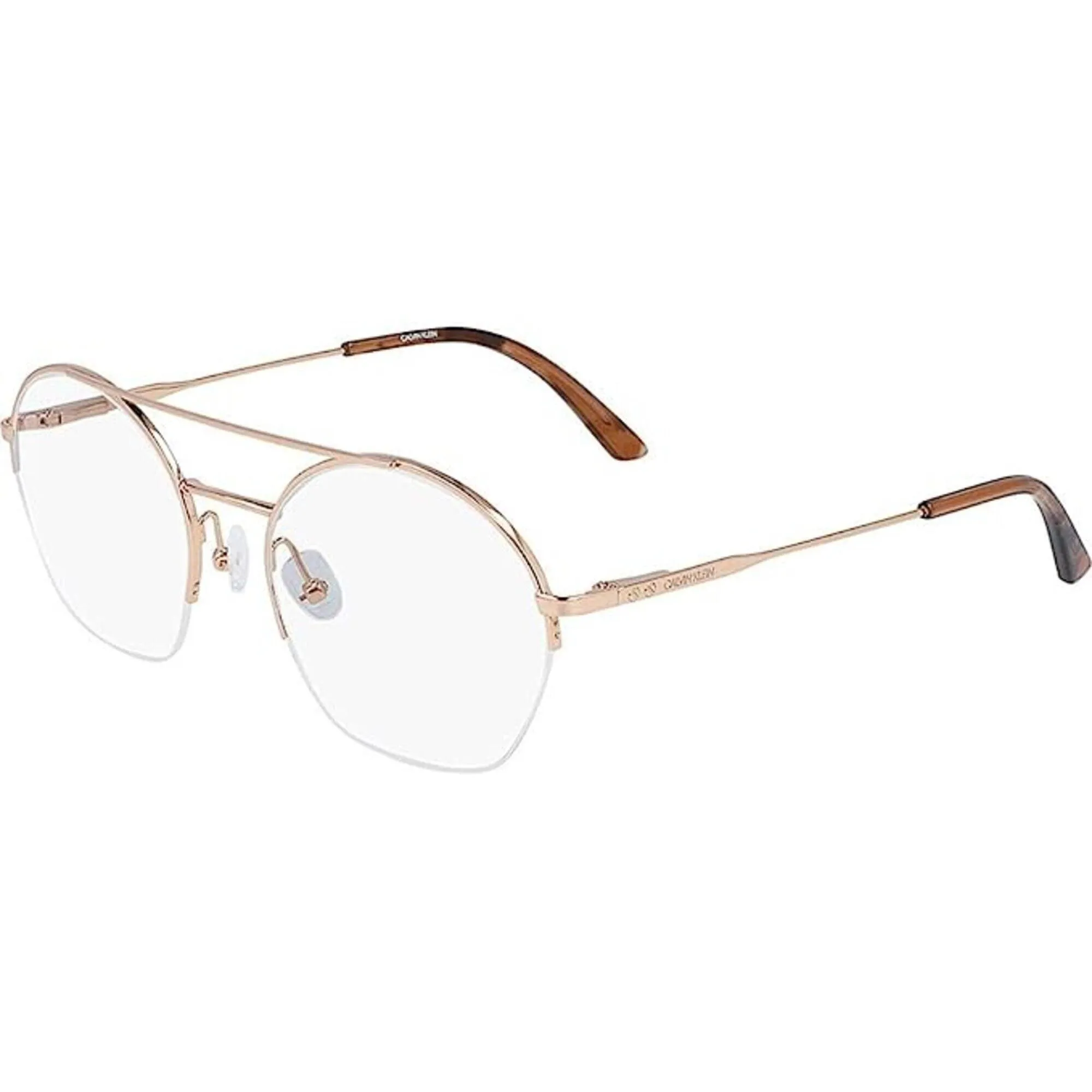 Calvin Klein Unisex Eyeglasses - Rose Gold Round Frame | CALVIN KLEIN CK20110 780