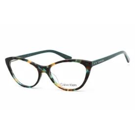 Calvin Klein Women's Eyeglasses - Cat Eye Shape Turquoise Tortoise Frame | CK20506 442