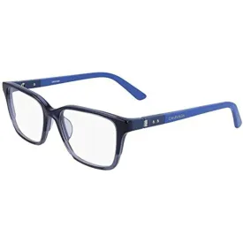 Calvin Klein Women's Eyeglasses - Crystal Blue Rectangular | CALVIN KLEIN CK19506 419