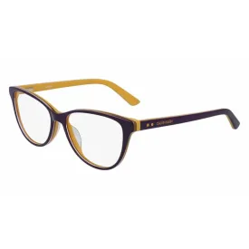Calvin Klein Women's Eyeglasses - Dark Purple/Maize Cat Eye | CALVIN KLEIN CK19516 502