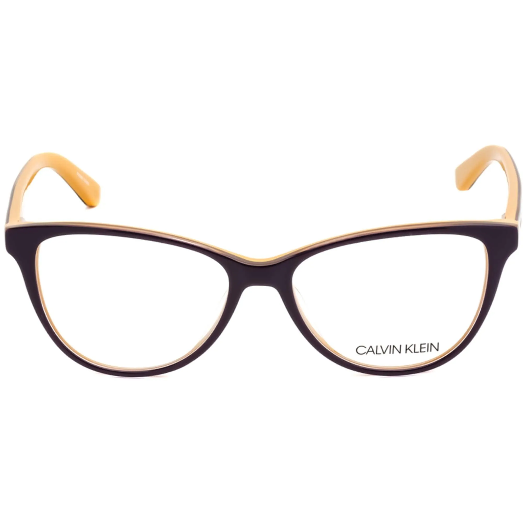 Calvin Klein Women's Eyeglasses - Dark Purple/Maize Cat Eye | CALVIN KLEIN CK19516 502