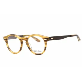Calvin Klein Women's Eyeglasses - Full Rim Honey Plastic Round Frame | CK21518 260