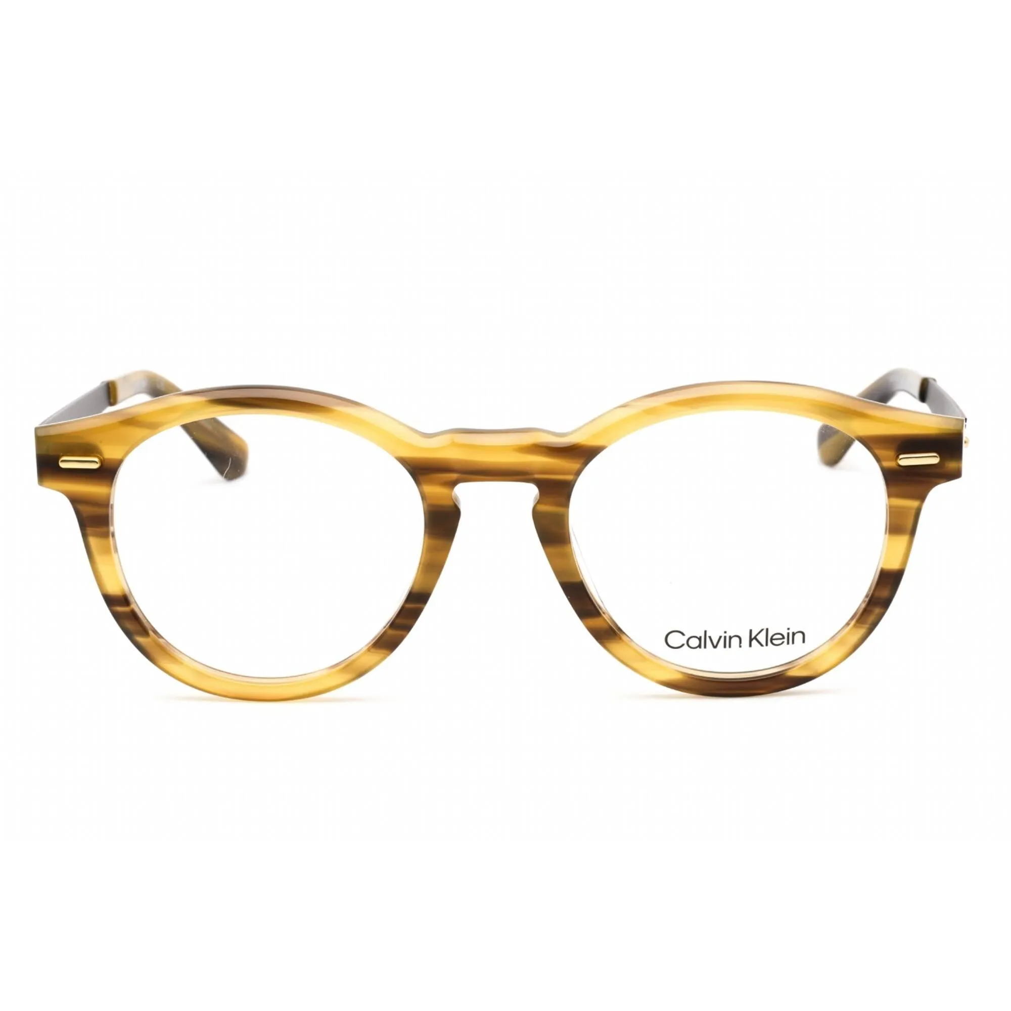 Calvin Klein Women's Eyeglasses - Full Rim Honey Plastic Round Frame | CK21518 260