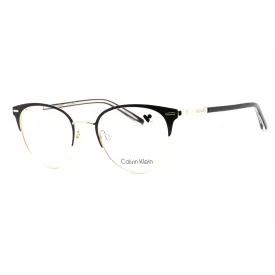 Calvin Klein Women's Eyeglasses - Full Rim Satin Black Metal Round Frame | CK21303 001