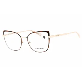 Calvin Klein Women's Eyeglasses - Havana Gold Cat Eye Frame Clear Lens | CK22101 213