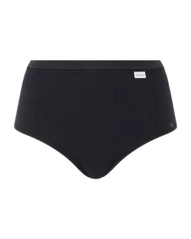 Chantelle Black Cotton Comfort Hi Waisted Brief