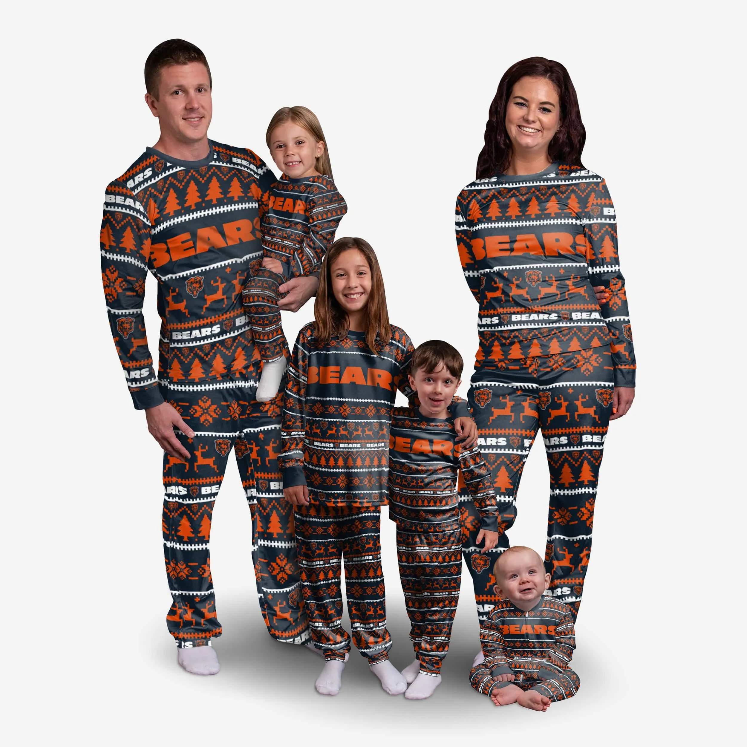 Chicago Bears Youth Family Holiday Pajamas