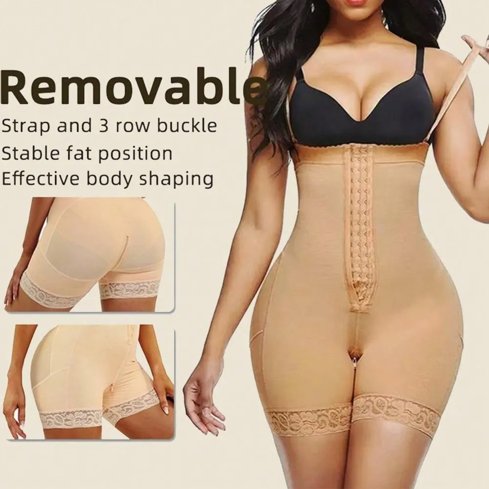 Compressing Full Shapewear Bodysuit Plus Size High Waist Body Shaper