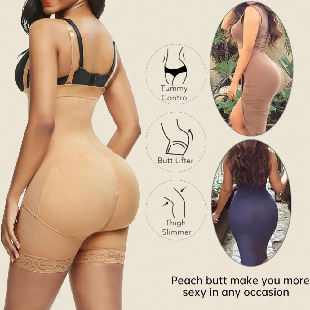 Compressing Full Shapewear Bodysuit Plus Size High Waist Body Shaper