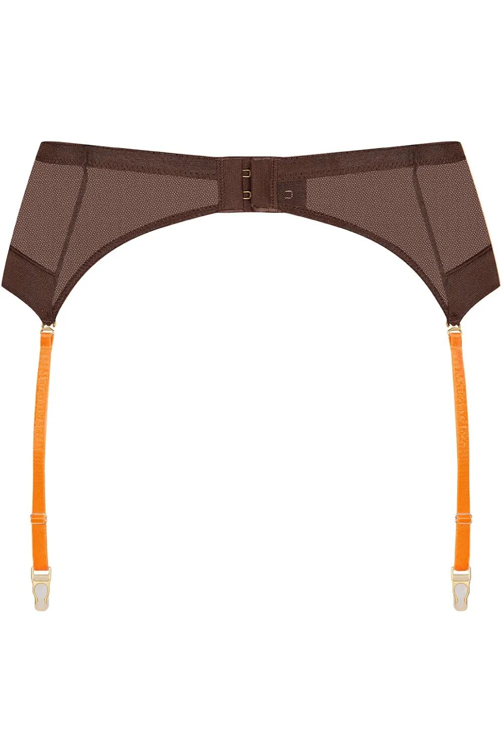 Corps à Corps Suspender Belt Brown/Neon Orange