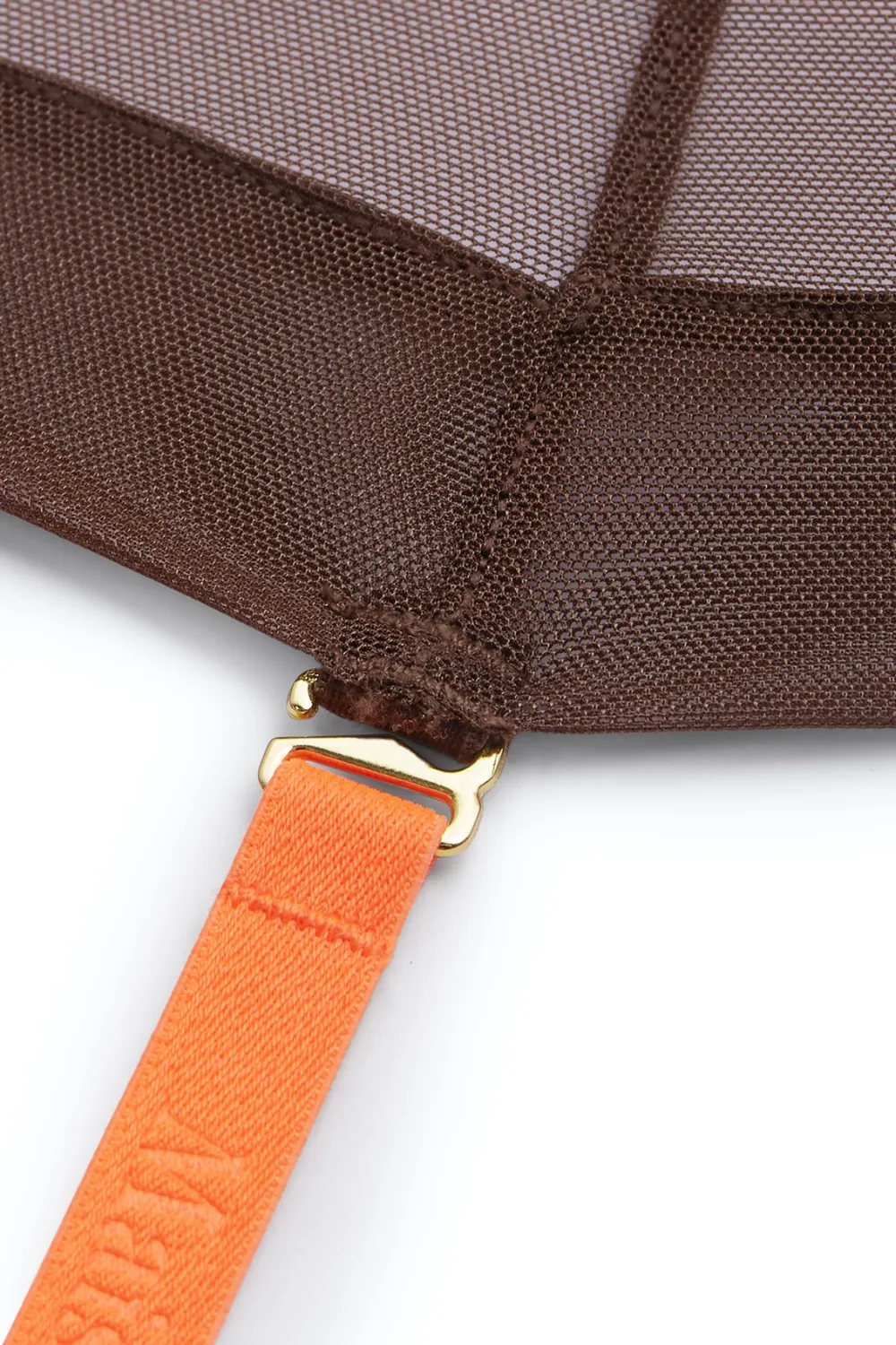 Corps à Corps Suspender Belt Brown/Neon Orange