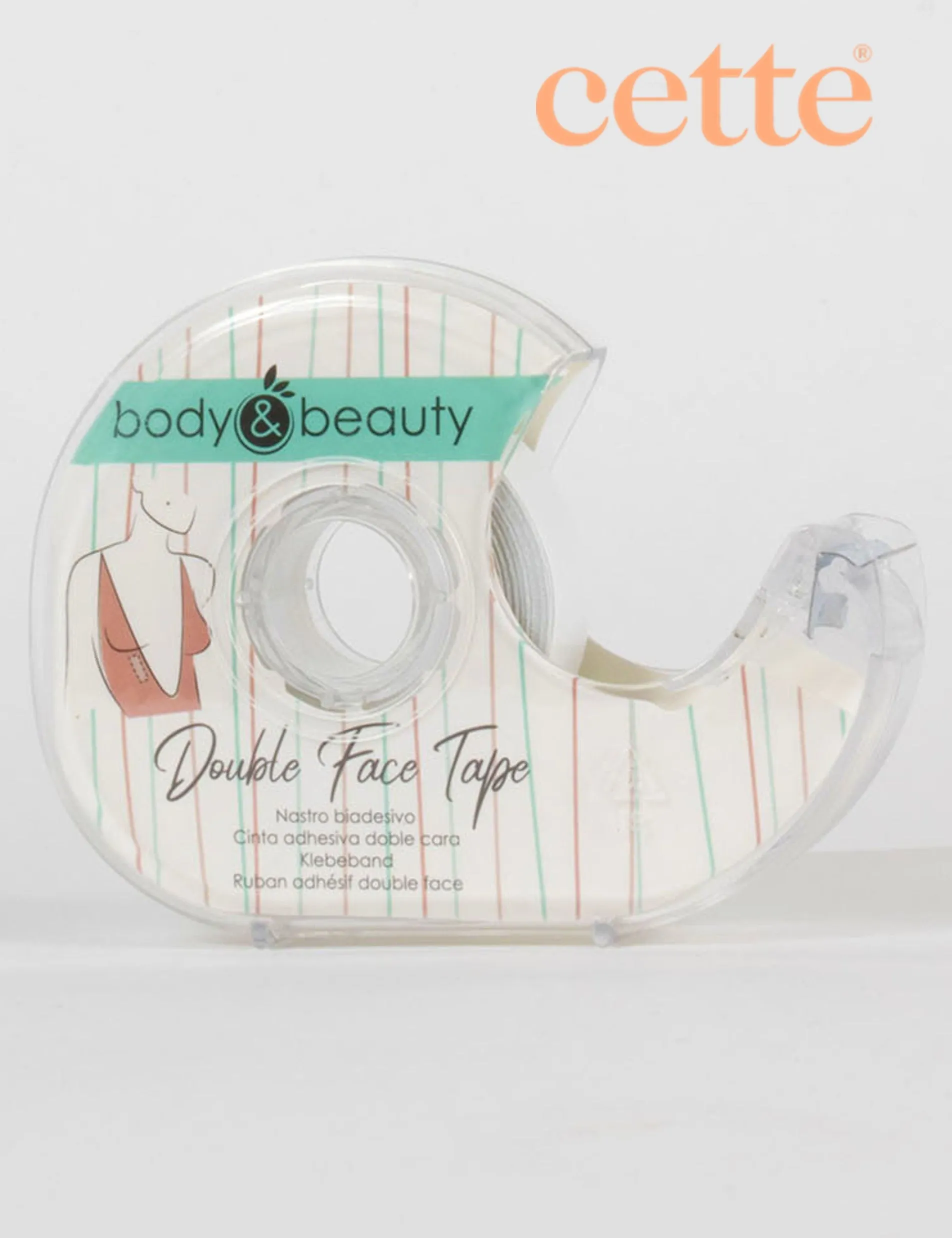 Double Face Tape - 2Rolls Dispenser Transparent 390