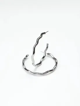 EMMARY MEDIUM SILVER HOOPS