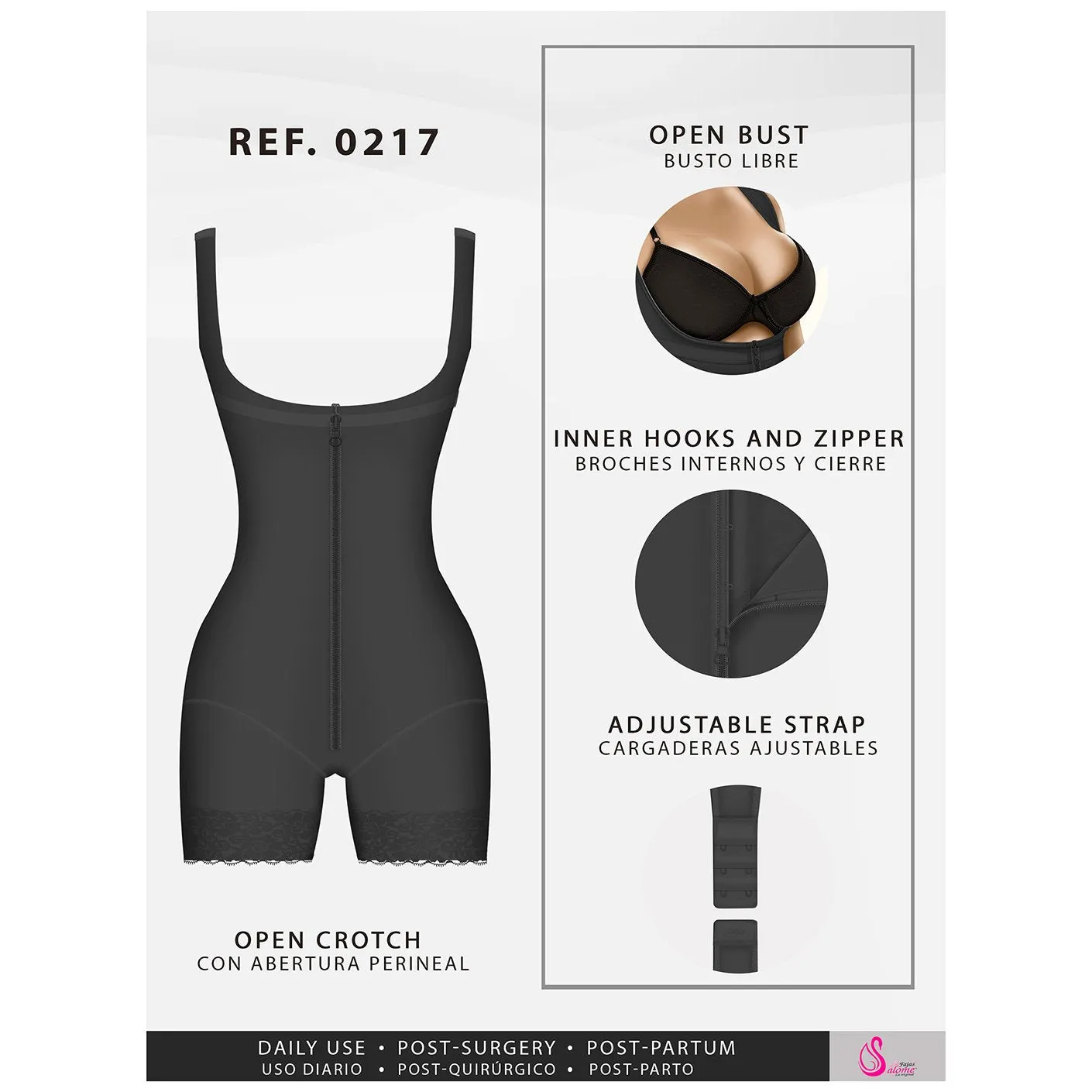 Fajas Salome 0217 | Colombian Tummy Control Postpartum Shapewear for Women