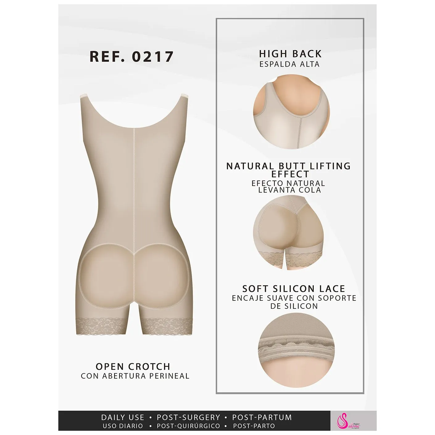 Fajas Salome 0217 | Colombian Tummy Control Postpartum Shapewear for Women