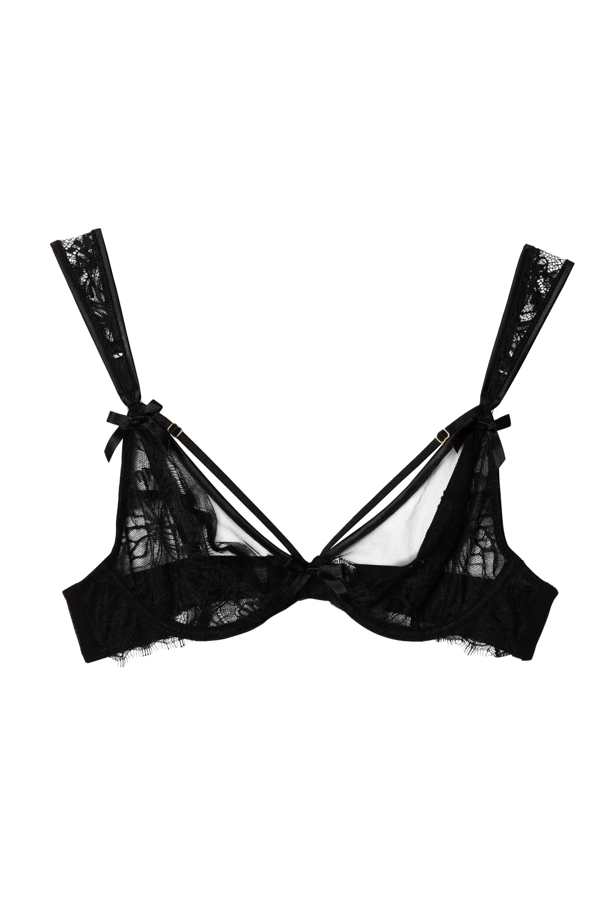 Fallon Black Lace Plunge Bra