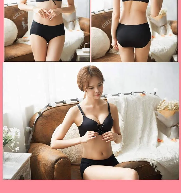 Figure Maintain Sexy Push Up  Bra - Wide Strip - Black Double Padded Bra