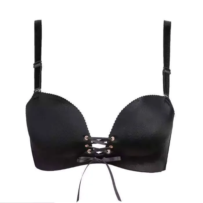 Figure Maintain Sexy Push Up  Bra - Wide Strip - Black Double Padded Bra