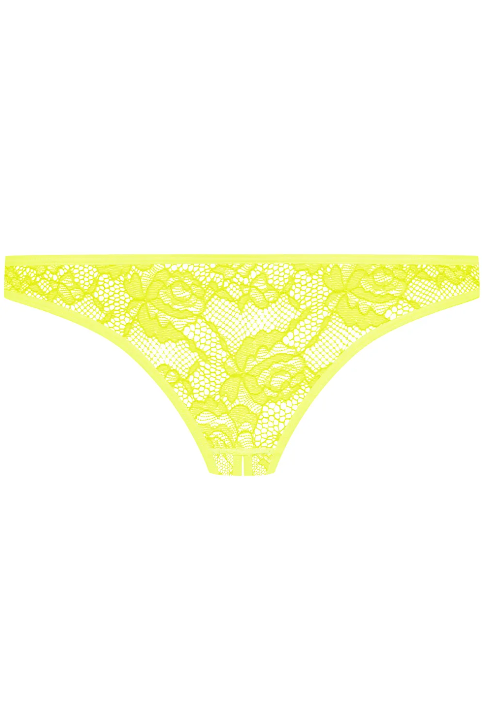 Flashback Lace Open Mini Brief Yellow