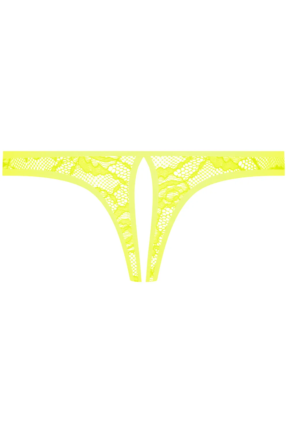 Flashback Lace Open Mini Brief Yellow